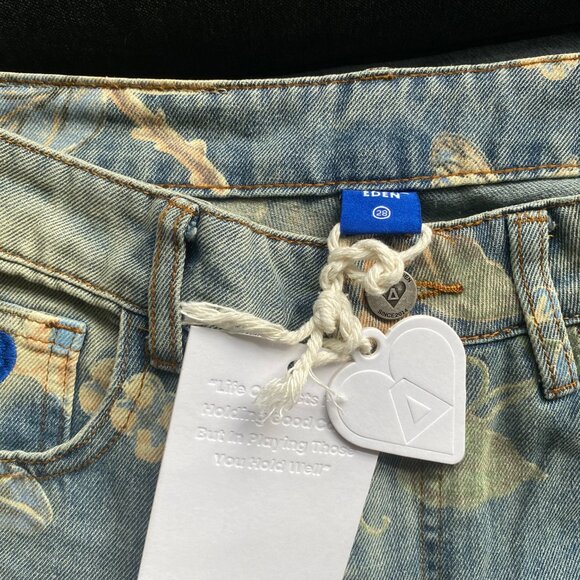 NWT Aelfric Eden Floral Baggy Jeans, Size 28 - Picture 11 of 12
